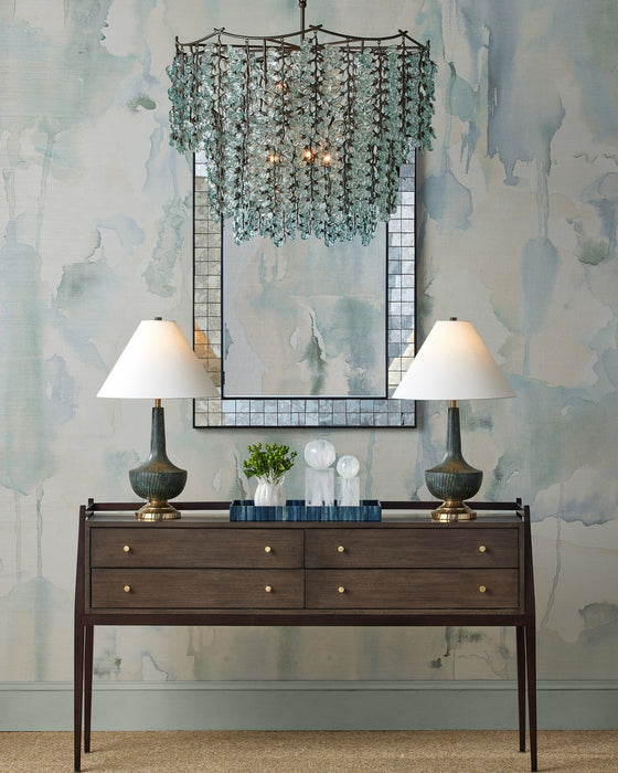 Currey and Company - 1000-0166 - Mirror - Mosaico - Ebony/Antique Mirror