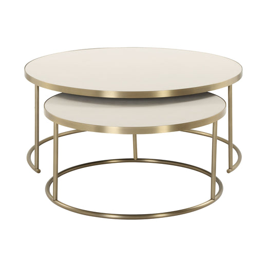 Aragon Coffee Tables Set/2 Brass