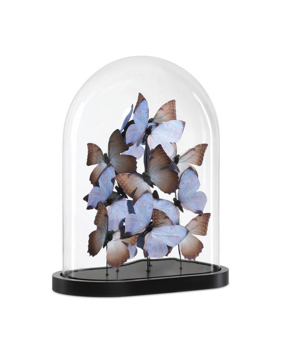Currey and Company - 1200-0977 - Sculpture - Rue de Bac Butterflies - Lilac/Brown/Black/Clear