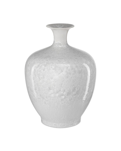 Crystalline Vase Crystallized White