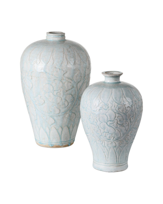 Currey and Company - 1200-1002 - Vase - Nanjing - Light Blue