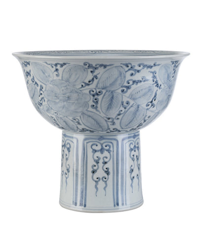 Ming Offering Bowl Blue/Off-White