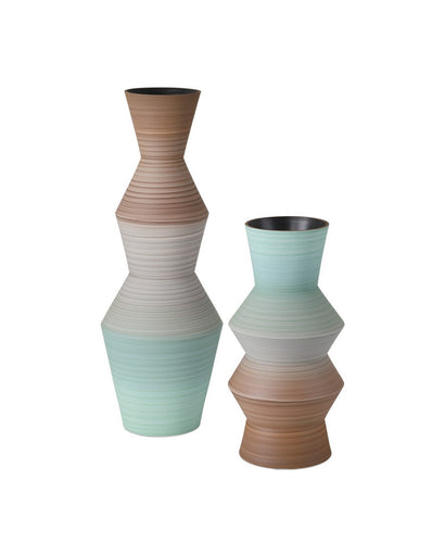 Happy 80's Vase Brown/Light Blue