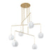 Thesis - 206927A - Six Light Chandelier - Bryony - Brushed Gold