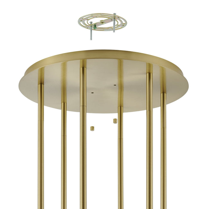 Thesis - 206927A - Six Light Chandelier - Bryony - Brushed Gold