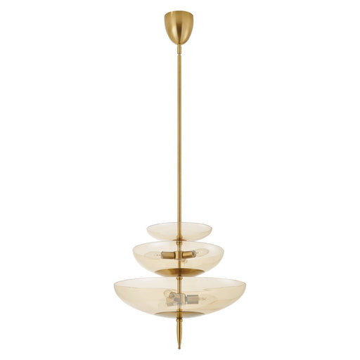 Fiorello Six Light Pendant Brushed Gold