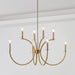 Thesis - 206933A - Eight Light Chandelier - Florian - Brushed Gold, Clear