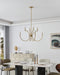 Thesis - 206933A - Eight Light Chandelier - Florian - Brushed Gold, Clear