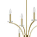 Thesis - 206933A - Eight Light Chandelier - Florian - Brushed Gold, Clear