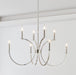Thesis - 206934A - Eight Light Chandelier - Florian - Polished Nickel, Clear