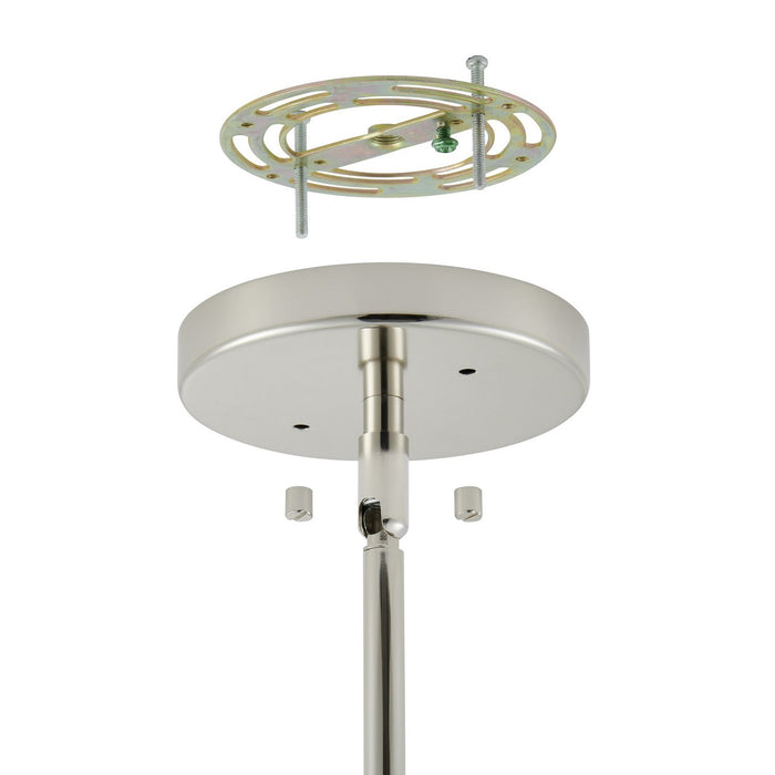 Thesis - 206934A - Eight Light Chandelier - Florian - Polished Nickel, Clear