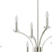 Thesis - 206934A - Eight Light Chandelier - Florian - Polished Nickel, Clear