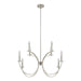 Thesis - 206934A - Eight Light Chandelier - Florian - Polished Nickel, Clear