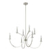 Thesis - 206934A - Eight Light Chandelier - Florian - Polished Nickel, Clear