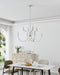 Thesis - 206934A - Eight Light Chandelier - Florian - Polished Nickel, Clear