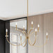 Thesis - 206935A - Eight Light Chandelier - Florian - Brushed Gold, Clear