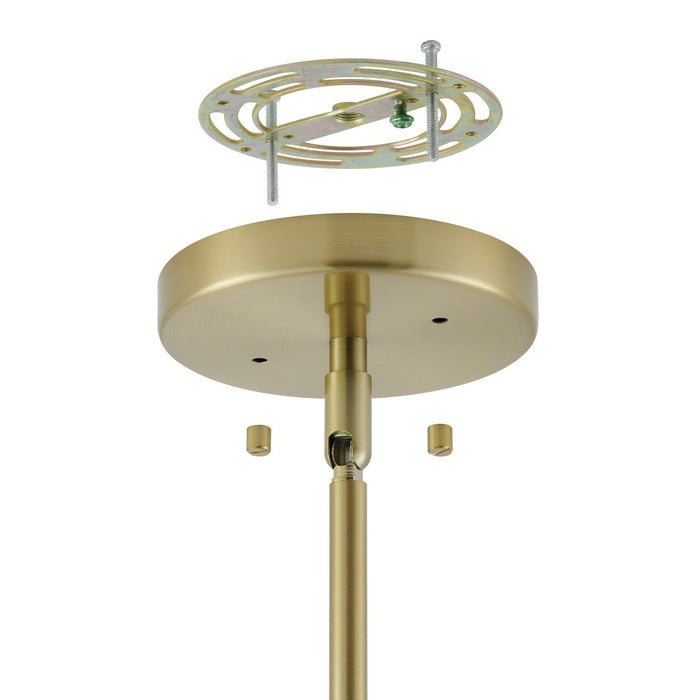 Thesis - 206935A - Eight Light Chandelier - Florian - Brushed Gold, Clear