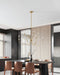 Thesis - 206935A - Eight Light Chandelier - Florian - Brushed Gold, Clear