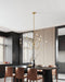 Thesis - 206935A - Eight Light Chandelier - Florian - Brushed Gold, Clear