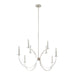 Thesis - 206936A - Eight Light Chandelier - Florian - Polished Nickel, Clear