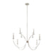 Thesis - 206936A - Eight Light Chandelier - Florian - Polished Nickel, Clear