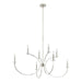 Thesis - 206936A - Eight Light Chandelier - Florian - Polished Nickel, Clear