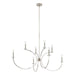 Thesis - 206936A - Eight Light Chandelier - Florian - Polished Nickel, Clear