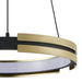 Thesis - 206937A - LED Pendant - Grazia - Matte Black/Brushed Gold