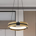 Thesis - 206939A - LED Pendant - Grazia - Matte Black/Brushed Gold