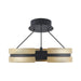 Thesis - 206939A - LED Pendant - Grazia - Matte Black/Brushed Gold