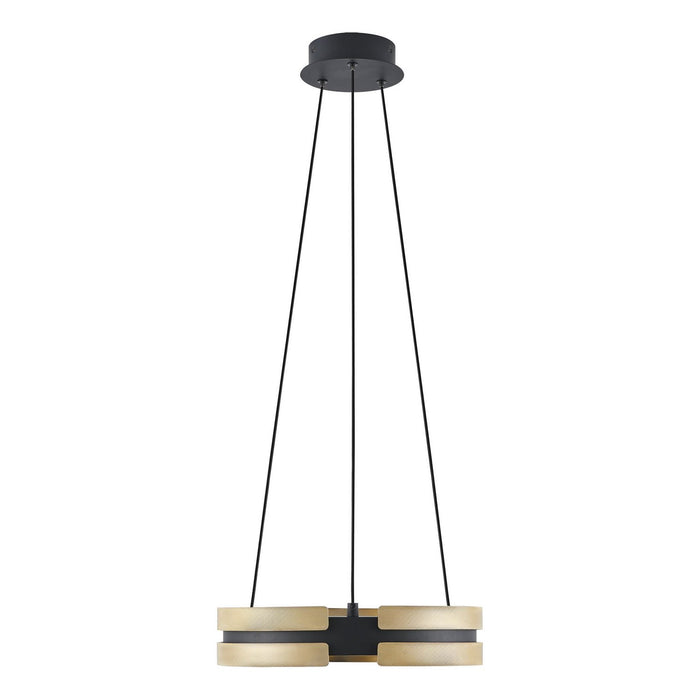 Thesis - 206939A - LED Pendant - Grazia - Matte Black/Brushed Gold