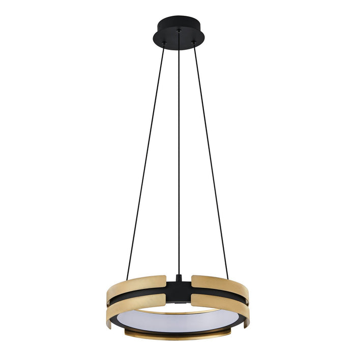 Thesis - 206939A - LED Pendant - Grazia - Matte Black/Brushed Gold