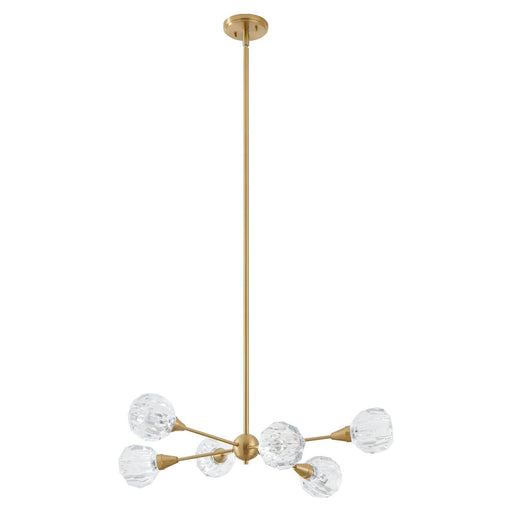Thesis - 206941A - Six Light Pendant - Helena - Brushed Gold
