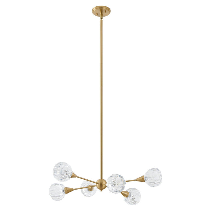 Thesis - 206941A - Six Light Pendant - Helena - Brushed Gold