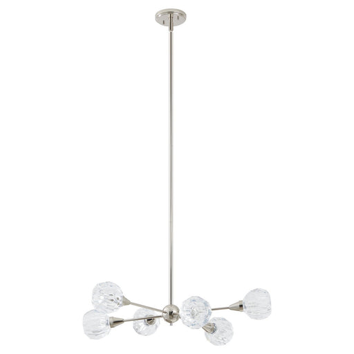 Thesis - 206942A - Six Light Pendant - Helena - Polished Nickel