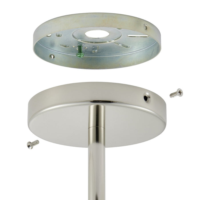 Thesis - 206946A - Three Light Semi-Flush Mount - Helena - Polished Nickel