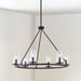 Thesis - 206953A - Six Light Chandelier - Jared - Matte Black
