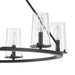 Thesis - 206953A - Six Light Chandelier - Jared - Matte Black
