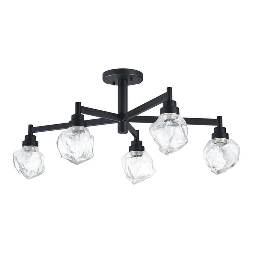 Lillyanna Five Light Semi-Flush Mount Matte Black