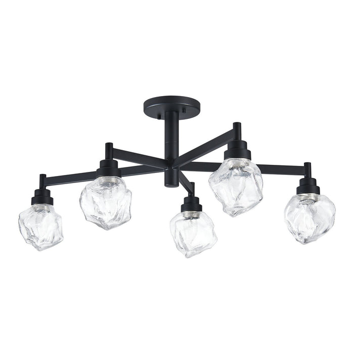 Thesis - 206964A - Five Light Semi-Flush Mount - Lillyanna - Matte Black