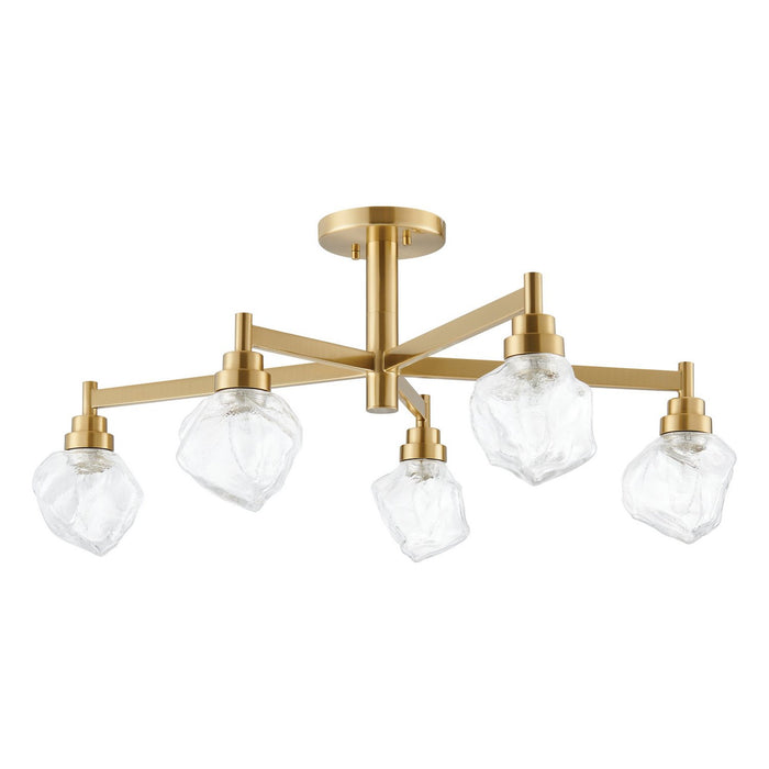 Thesis - 206965A - Five Light Semi-Flush Mount - Lillyanna - Brushed Gold