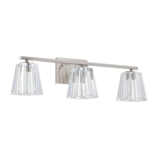 Valentin Three Light Vanity Brushed Nickel