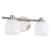 Thesis - 207008A - Two Light Vanity - Valentina - Brushed Nickel, Etched Opal