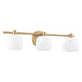 Thesis - 207013A - Three Light Vanity - Valentina - Champagne Gold, Etched Opal