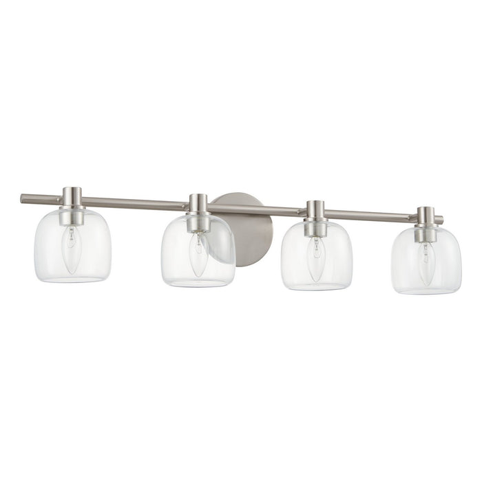 Thesis - 207021A - Four Light Vanity - Valentina - Brushed Nickel, Clear