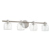 Thesis - 207021A - Four Light Vanity - Valentina - Brushed Nickel, Clear
