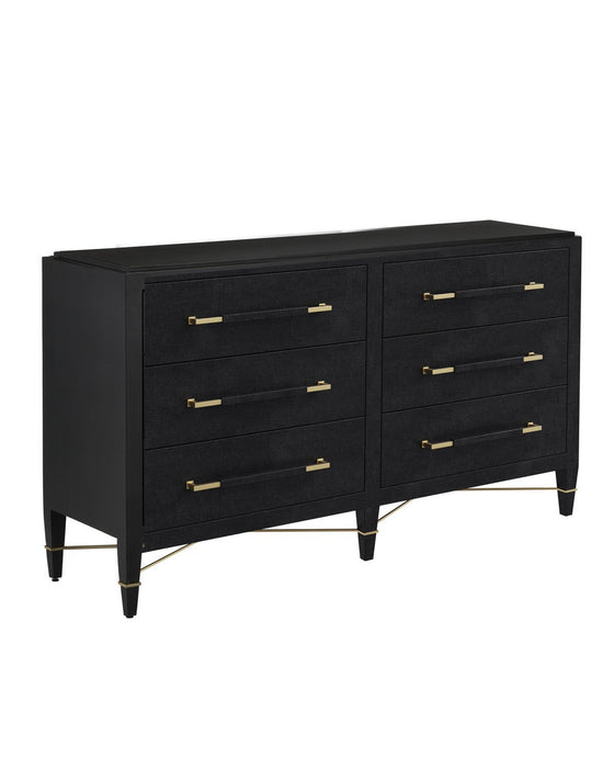 Currey and Company - 3000-0332 - Chest - Verona - Black/Natural/Champagne/Silver