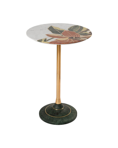 Roselle Accent Table Natural/Brass