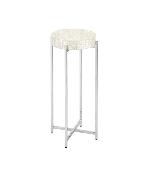 Currey and Company - 4000-0224 - Drinks Table - Gerri Dot - Natural/Polished Nickel