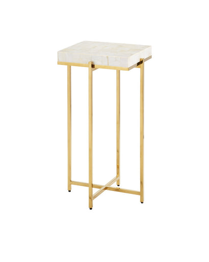 Casey Accent Table Natural/Brass